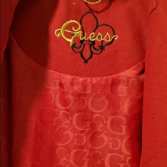 GUESS Deep Red Pea coat - Picture 3 of 4